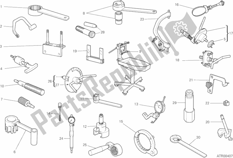 Tutte le parti per il Attrezzi Di Servizio Dell'officina, Motore del Ducati Monster 797 USA 2020